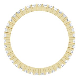10K Yellow Gold 3/4 CTW Natural Diamond Eternity Band Size 7.75