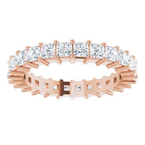 10K Rose Gold 2 3/8 CTW Lab-Grown Diamond Eternity Band Size 7.75