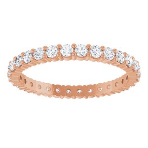 10K Rose Gold 7/8 CTW Lab-Grown Diamond Eternity Band Size 8