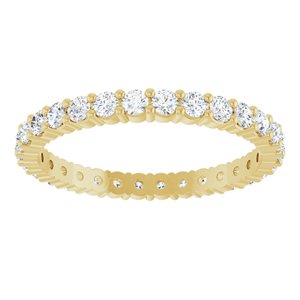 10K Yellow Gold 7/8 CTW Lab-Grown Diamond Eternity Band Size 8