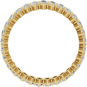 14K Yellow Gold 2 CTW Natural Diamond Eternity Band Size 7