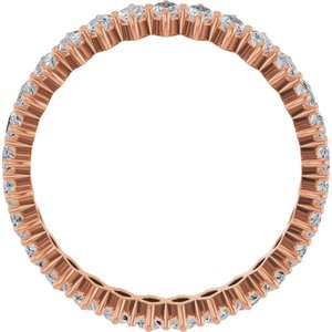 14K Rose Gold 2 CTW Lab-Grown Diamond Eternity Band Size 7