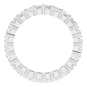 10K White Gold 2 5/8 CTW Natural Diamond Eternity Band Size 8