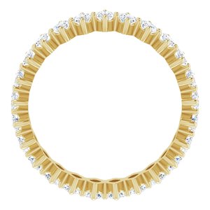 14K Yellow Gold 3 1/4 CTW Natural Diamond Eternity Band Size 8