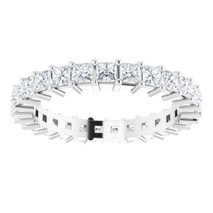 10K White Gold 1 9/10 CTW Natural Diamond Eternity Band Size 7.25