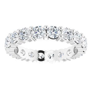 10K White Gold 2 3/4 CTW Natural Diamond Eternity Band Size 7.75
