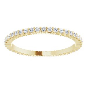 14K Yellow Gold 3/8 CTW Lab-Grown Diamond Eternity Band Size 7.5