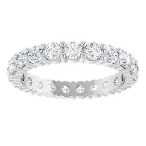 14K White Gold 1 7/8 CTW Natural Diamond Eternity Band Size 8