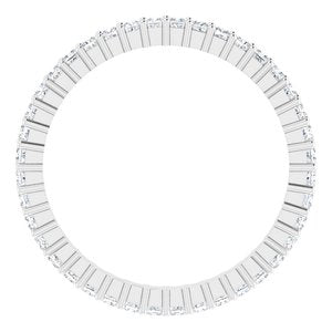 Platinum 7/8 CTW Lab-Grown Diamond Eternity Band Size 8