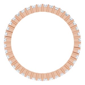 14K Rose Gold 1/2 CTW Lab-Grown Diamond Eternity Band Size 4