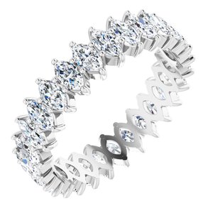14K White Gold 2 1/2 CTW Natural Diamond Eternity Band Size 8