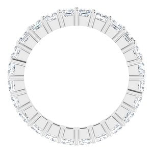 10K White Gold 2 5/8 CTW Natural Diamond Eternity Band Size 7.75