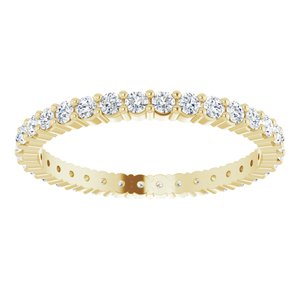 10K Yellow Gold 5/8 CTW Natural Diamond Eternity Band Size 8