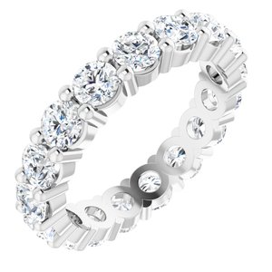 10K White Gold 4 CTW Natural Diamond Eternity Band Size 8