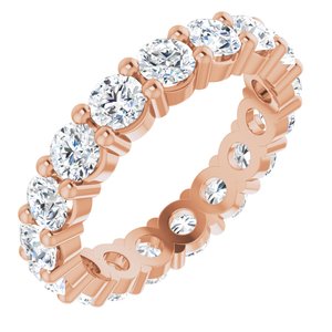 10K Rose Gold 4 CTW Natural Diamond Eternity Band Size 8