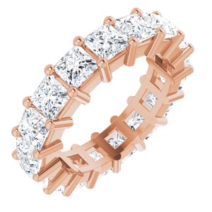10K Rose Gold 6 3/4 CTW Natural Diamond Eternity Band Size 8