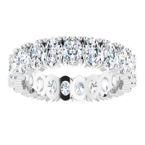 14K White Gold 5 1/4 CTW Natural Diamond Eternity Band Size 7.75