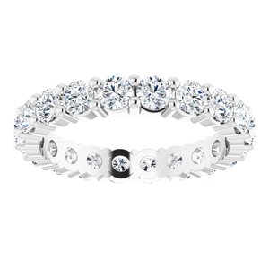 10K White Gold 2 3/8 CTW Natural Diamond Eternity Band Size 8.25