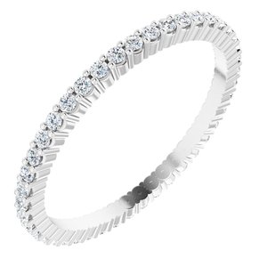 Platinum 3/8 CTW Lab-Grown Diamond Eternity Band Size 7.5