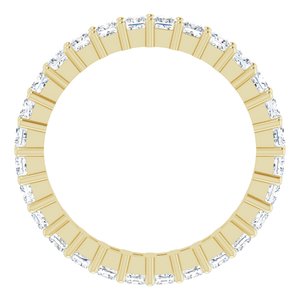 10K Yellow Gold 2 CTW Natural Diamond Eternity Band Size 7.75