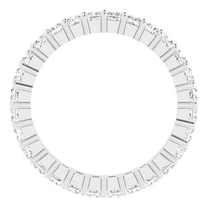 10K White Gold 2 CTW Natural Diamond Eternity Band Size 7.75