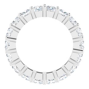 10K White Gold 5 CTW Natural Diamond Eternity Band Size 7.75