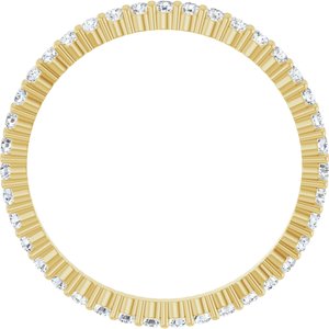 10K Yellow Gold 1/2 CTW Natural Diamond Eternity Band Size 8