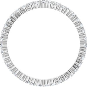 10K White Gold 1/2 CTW Natural Diamond Eternity Band Size 8
