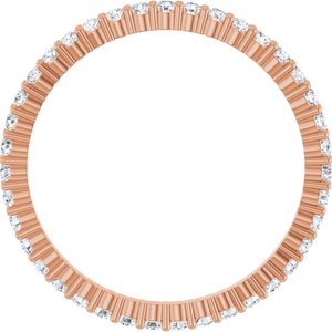 14K Rose Gold 1/2 CTW Natural Diamond Eternity Band Size 8