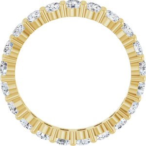 10K Yellow Gold 1 7/8 CTW Natural Diamond Eternity Band Size 8