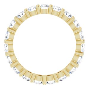 10K Yellow Gold 2 1/4 CTW Natural Diamond Eternity Band Size 7.5