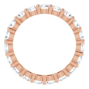 14K Rose Gold 2 1/4 CTW Lab-Grown Diamond Eternity Band Size 7.5