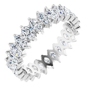 Platinum 3 1/4 CTW Natural Diamond Eternity Band Size 8
