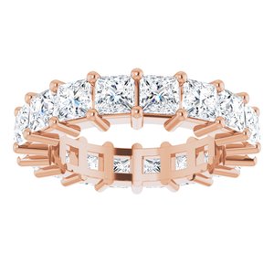 14K Rose Gold 5 CTW Lab-Grown Diamond Eternity Band Size 8
