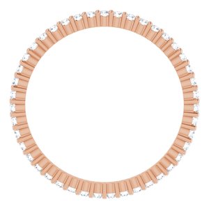 10K Rose Gold 3/8 CTW Lab-Grown Diamond Eternity Band Size 7.5
