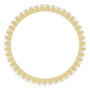 14K Yellow Gold 3/8 CTW Lab-Grown Diamond Eternity Band Size 7.5