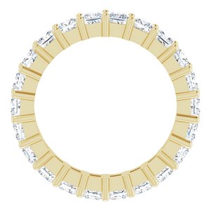 10K Yellow Gold 3 5/8 CTW Natural Diamond Eternity Band Size 7.75