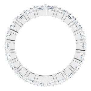 10K White Gold 3 5/8 CTW Natural Diamond Eternity Band Size 7.75