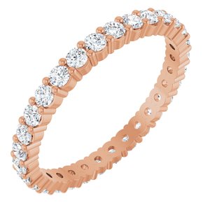 10K Rose Gold 7/8 CTW Lab-Grown Diamond Eternity Band Size 8