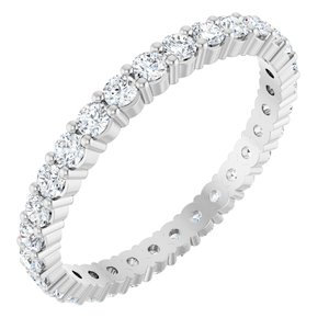 Platinum 9/10 CTW Natural Diamond Eternity Band Size 8