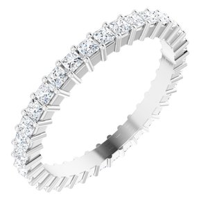 10K White Gold 1 1/4 CTW Lab-Grown Diamond Eternity Band Size 8