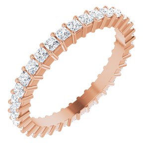 14K Rose Gold 1 1/4 CTW Lab-Grown Diamond Eternity Band Size 8