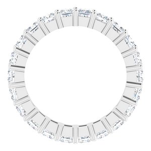 10K White Gold 3 5/8 CTW Natural Diamond Eternity Band Size 8