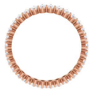 14K Rose Gold 2 1/8 CTW Natural Diamond Eternity Band Size 8