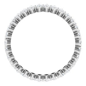 14K White Gold 2 1/8 CTW Natural Diamond Eternity Band Size 8