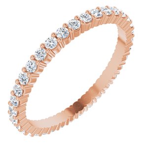 10K Rose Gold 3/4 CTW Natural Diamond Eternity Band Size 8.25
