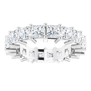 10K White Gold 4 1/2 CTW Natural Diamond Eternity Band Size 6.5