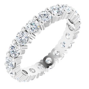 10K White Gold 2 1/4 CTW Natural Diamond Eternity Band Size 7.5
