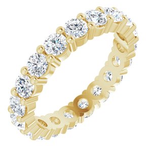 14K Yellow Gold 2 1/4 CTW Lab-Grown Diamond Eternity Band Size 7.5