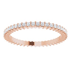 10K Rose Gold 1/2 CTW Lab-Grown Diamond Eternity Band Size 8